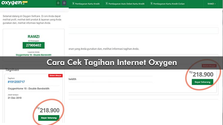 Cara Cek Tagihan Internet Oxygen