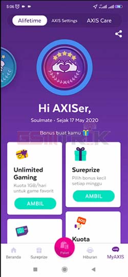 Pilih Unlimited Gratis