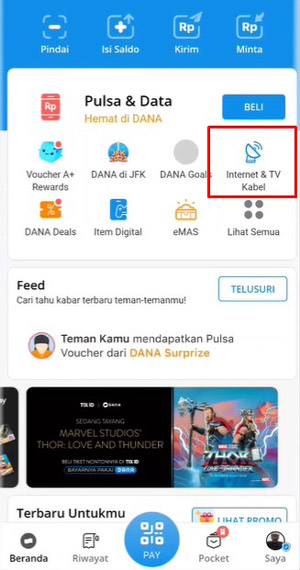 Pilih Internet TV Kabel