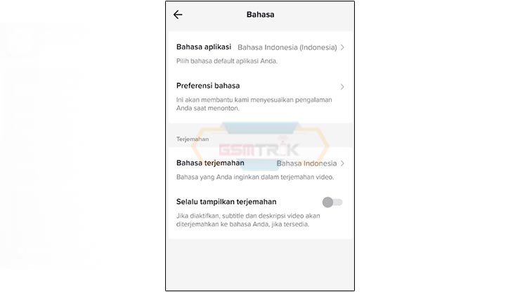 Selesai Mengganti Bahasa di TikTok