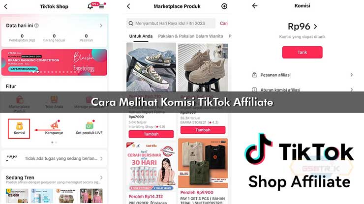 Cara Melihat Komisi TikTok Affiliate