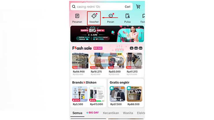 Ketuk Fitur Voucher TikTok