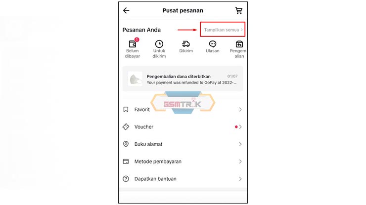 Lihat Semua Total Belanja di TikTok