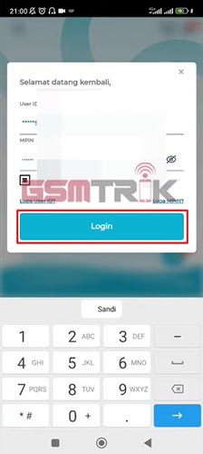 Cara Beli Pulsa di BNI Mobile Masukkan Username dan Password