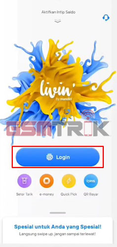 Cara Beli Pulsa di Livin Mandiri Ketuk Login