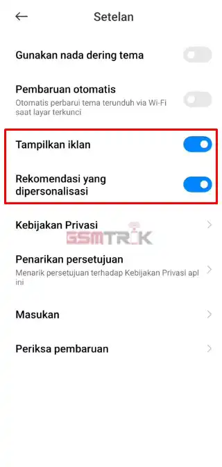 Masuk ke Tema