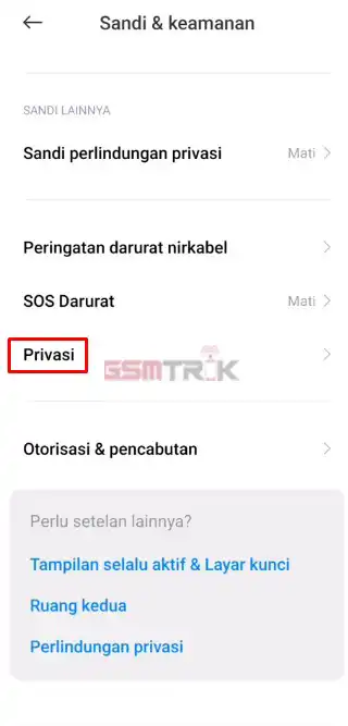 Pilih Privasi